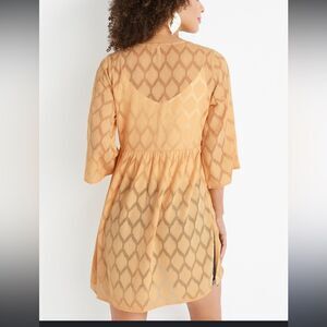 Maurice’s Front Tie Diamond Pattern Kimono small